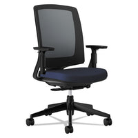 Lota Series Mesh Mid-back Work Chair, Supports Up To 250 Lb, 17.13" To 21.13" Seat Height, Charcoal Seat-back, Black Base