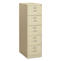 310 Series Five-drawer Full-suspension File, Legal, 18.25w X 26.5d X 60h, Putty