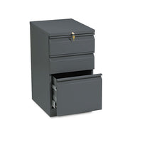 Efficiencies Mobile Box-box-file Pedestal, 15w X 19.88d X 28h, Charcoal