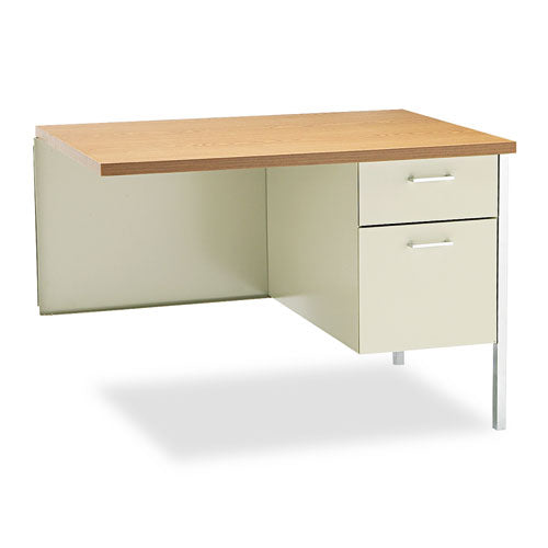 34000 Series "l" Workstation Return, Left, 42w X 24d, Mahogany-charcoal