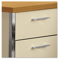34000 Series Double Pedestal Desk, 60" X 30" X 29.5", Mahogany-charcoal