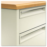 38000 Series Double Pedestal Desk, 72w X 36d X 29.5h, Harvest-putty