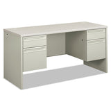 38000 Series Kneespace Credenza, 60w X 24d X 29.5h, Silver Mesh-light Gray