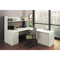 38000 Series Desk Shell, Radius Edge, 60w X 30d X 30h, Silver Mesh-light Gray