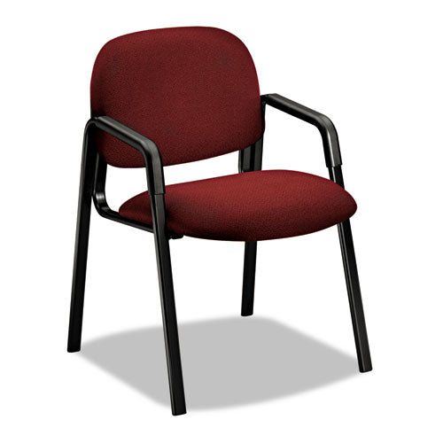 Solutions Seating 4000 Series Leg Base Guest Chair, 23.5" X 24.5" X 32", Frost Seat-back, Black Base