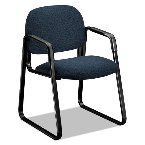 Solutions Seating 4000 Series Sled Base Guest Chair, 23.5" X 25.5" X 33", Frost Seat-back, Black Base
