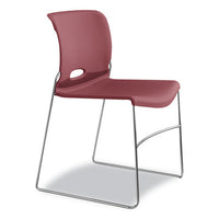 Olson Stacker High Density Chair, Mulberry Seat-mulberry Back, Chrome Base, 4-carton