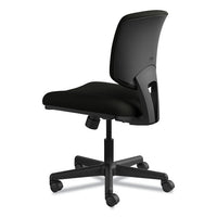 Volt Series Leather Task Chair, Supports Up To 250 Lbs., Black Seat-black Back, Black Base