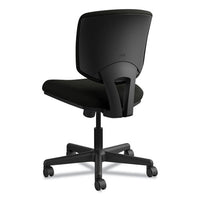 Volt Series Leather Task Chair, Supports Up To 250 Lbs., Black Seat-black Back, Black Base