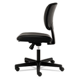 Volt Series Leather Task Chair, Supports Up To 250 Lbs., Black Seat-black Back, Black Base