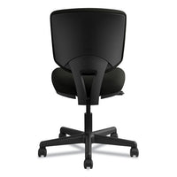 Volt Series Leather Task Chair, Supports Up To 250 Lbs., Black Seat-black Back, Black Base