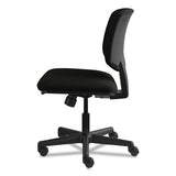 Volt Series Leather Task Chair, Supports Up To 250 Lbs., Black Seat-black Back, Black Base