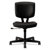 Volt Series Leather Task Chair, Supports Up To 250 Lbs., Black Seat-black Back, Black Base