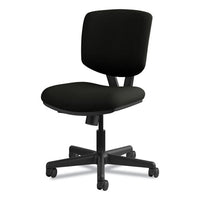 Volt Series Leather Task Chair, Supports Up To 250 Lbs., Black Seat-black Back, Black Base