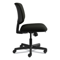 Volt Series Leather Task Chair, Supports Up To 250 Lbs., Black Seat-black Back, Black Base