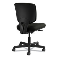 Volt Series Leather Task Chair With Synchro-tilt, Supports Up To 250 Lbs., Black Seat-black Back, Black Base