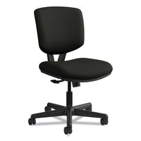 Volt Series Leather Task Chair With Synchro-tilt, Supports Up To 250 Lbs., Black Seat-black Back, Black Base