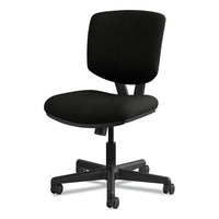 Volt Series Leather Task Chair With Synchro-tilt, Supports Up To 250 Lbs., Black Seat-black Back, Black Base