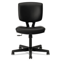 Volt Series Leather Task Chair With Synchro-tilt, Supports Up To 250 Lbs., Black Seat-black Back, Black Base