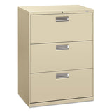 600 Series Three-drawer Lateral File, 30w X 18d X 39.13h, Putty