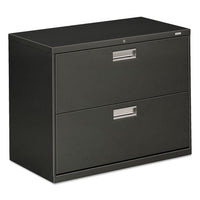 600 Series Two-drawer Lateral File, 36w X 18d X 28h, Charcoal