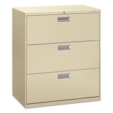 600 Series Three-drawer Lateral File, 36w X 18d X 39.13h, Putty