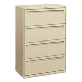 700 Series Four-drawer Lateral File, 36w X 18d X 52.5h, Putty