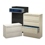 700 Series Five-drawer Lateral File With Roll-out Shelf, 36w X 18d X 64.25h, Light Gray
