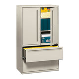 700 Series Lateral File With Storage Cabinet, 36w X 18d X 64.25h, Charcoal