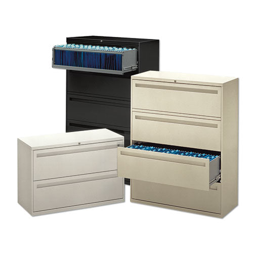 Brigade 700 Series Lateral File, 3 Legal-letter-size File Drawers, Putty, 42" X 18" X 39.13"