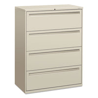 700 Series Four-drawer Lateral File, 42w X 18d X 52.5h, Light Gray