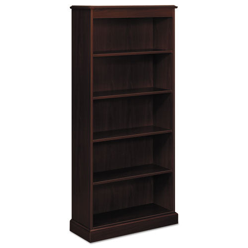 94000 Series Five-shelf Bookcase, 35-3-4w X 14-5-16d X 78-1-4h, Mahogany
