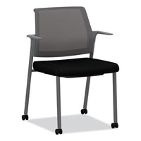 Cipher Mesh Back Guest Chair, 24.25" X 24.13" X 33.5", Black Seat, Charcoal Back, Charcoal Base, Ships In 7-10 Business Days