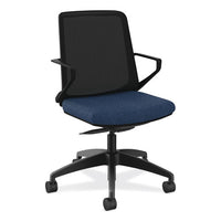 Cliq Office Chair, Supports Up To 300 Lb, 17" To 22" Seat Height, Navy Seat, Black Back/base, Ships In 7-10 Business Days