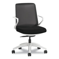 Cliq Office Chair, Supports Up To 300 Lb, 17" To 22" Seat Height, Black Seat/back, White Base, Ships In 7-10 Business Days