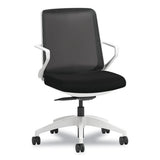 Cliq Office Chair, Supports Up To 300 Lb, 17" To 22" Seat Height, Black Seat/back, White Base, Ships In 7-10 Business Days