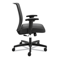 Convergence Mid-back Task Chair With Swivel-tilt Control, Supports Up To 275 Lbs, Vinyl, Black Seat-back, Black Base