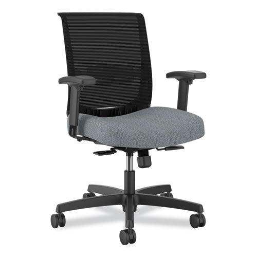 Convergence Mid-back Task Chair, Up To 275 Lb, 16.5" To 21" Seat Ht, Basalt Seat, Black Back/frame, Ships In 7-10 Bus Days