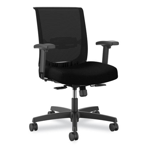 Convergence Mid-back Task Chair, Swivel-tilt, Up To 275lb, 16.5" To 21" Seat Ht, Black Seat/back/frame,ships In 7-10 Bus Days