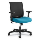 Convergence Mid-back Task Chair With Syncho-tilt Control-seat Slide, Supports Up To 275 Lbs, Navy Seat, Black Back-base