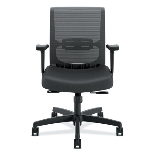 Convergence Mid-back Task Chair With Syncho-tilt Control, Supports Up To 275 Lbs, Black Seat, Black Back, Black Base