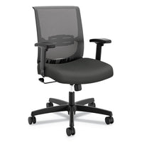 Convergence Mid-back Task Chair With Swivel-tilt Control, Supports Up To 275 Lbs, Iron Ore Seat, Black Back, Black Base