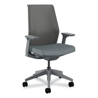 Cipher Mesh Back Task Chair, Supports 300 Lb, 15" To 20" Seat Height, Basalt Seat, Charcoal Back, Charcoal Base