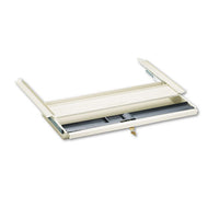 Center Drawer With Core Removable Locks, Metal, 24.75w X 14.75d X 3h, Putty
