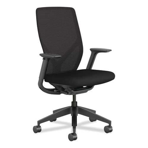 Flexion Mesh Back Task Chair, Up To 300 Lb, 14.81" To 19.7" Seat Height, 24" Back Height, Black, Ships In 7-10 Business Days
