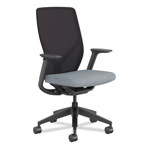 Flexion Mesh Back Task Chair, Supports Up To 300 Lb, 14.81" To 19.7" Seat Height, Black/basalt, Ships In 7-10 Business Days