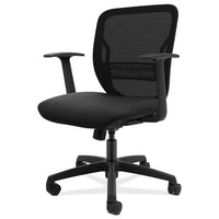 Gateway Mid-back Task Chair With Fixed Arms, Supports Up To 250 Lbs, Black Seat, Black Back, Black Base