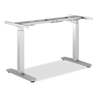 Coordinate Height-adjustable Base, 60 X 23.07 X 26.25 To 43.5", Silver