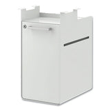 Fuse Undermount Storage Pedestal, 1 Open Shelf And 1 Cubby, Left/right Orientation, Designer White, 10" X 14.37" X 20"