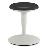Revel Adjustable Ht Fidget Stool, Backless,up To 250lb, 13.75" To 18.5" Seat Ht,black Seat/white Base, Ships In 7-10 Bus Days